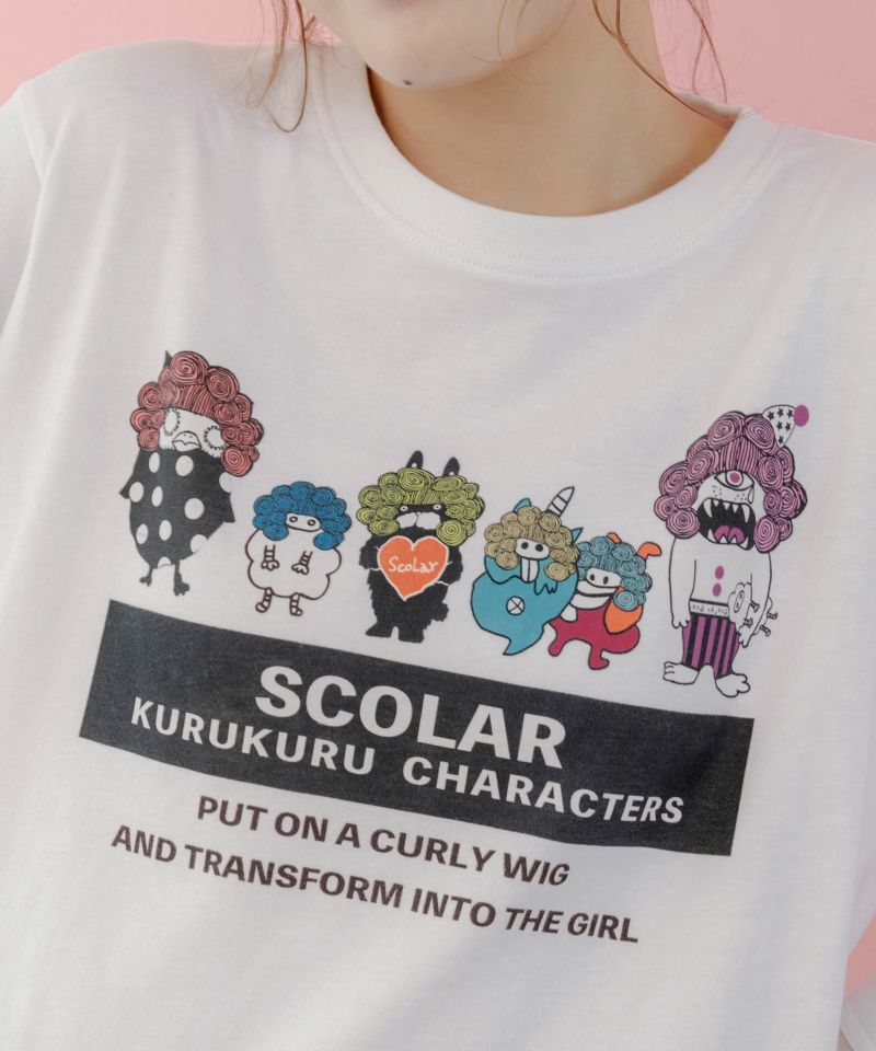 スカラーちゃんとお揃いキャラクターズ 袖チュール切替Tシャツ-7