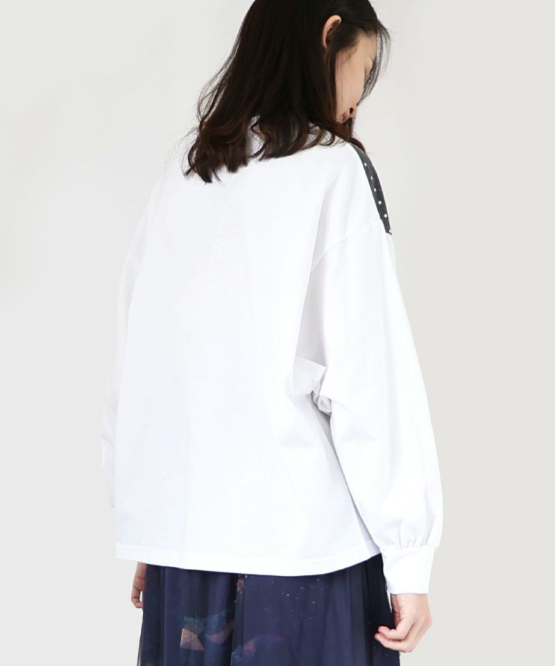 143723：パッチワーク風ネコ柄プルオーバーの通販-ScoLar
