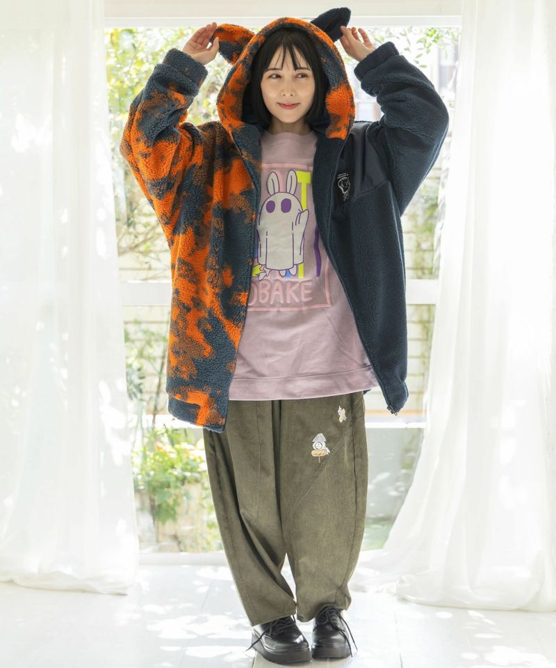 343135：もこもこバイカラー ネコ耳ボアブルゾンの通販-ScoLar