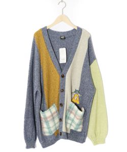 343144：UFO刺繍バイカラーニットカーディガンの通販-ScoLar