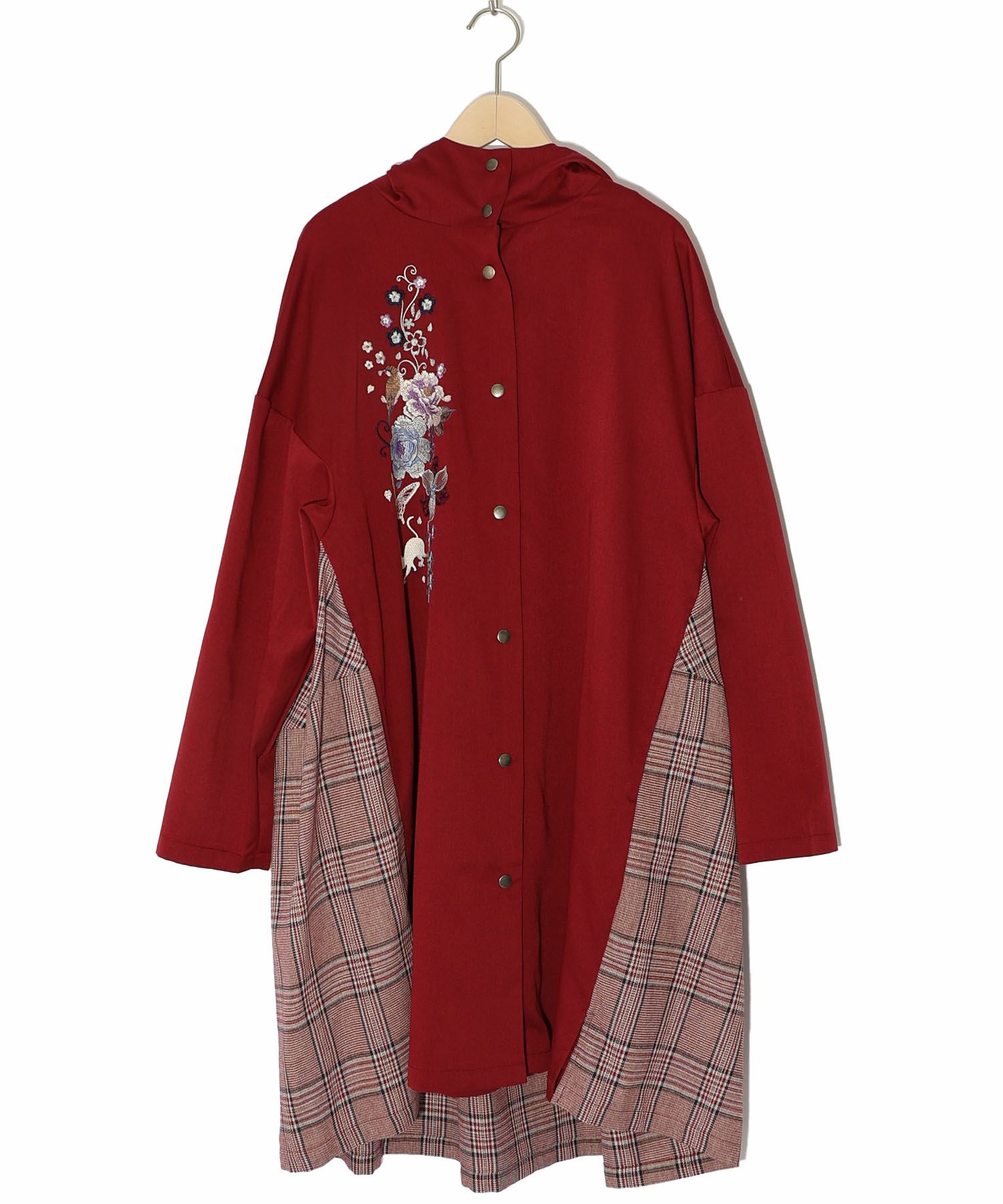 543290：雅結×iS ScoLarコラボ 和風刺繍 シャツワンピースの通販-ScoLar 