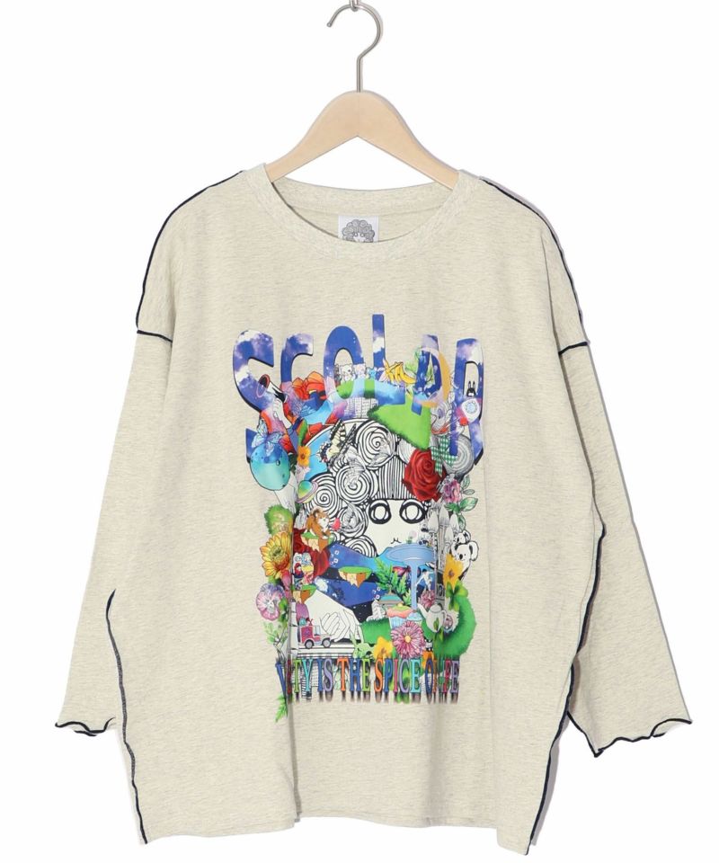 花アニマルスカラーちゃん 配色メロウミシンTシャツ-8