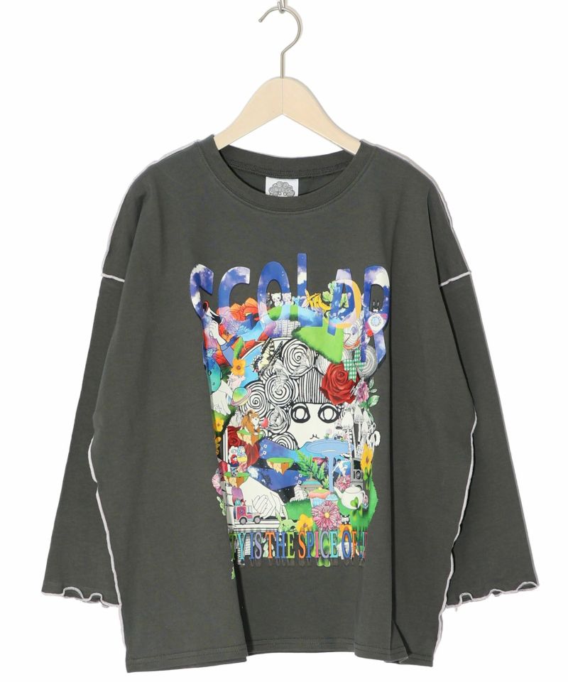 花アニマルスカラーちゃん 配色メロウミシンTシャツ-10