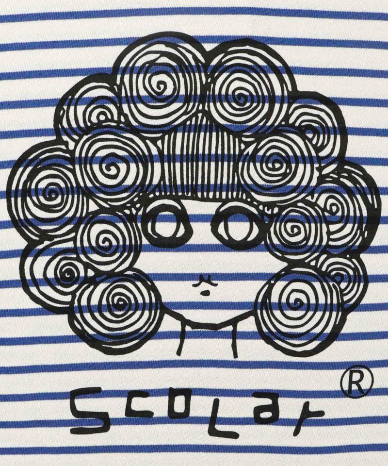 スカラーちゃんボーダー切替ロングスリーブTシャツ-13