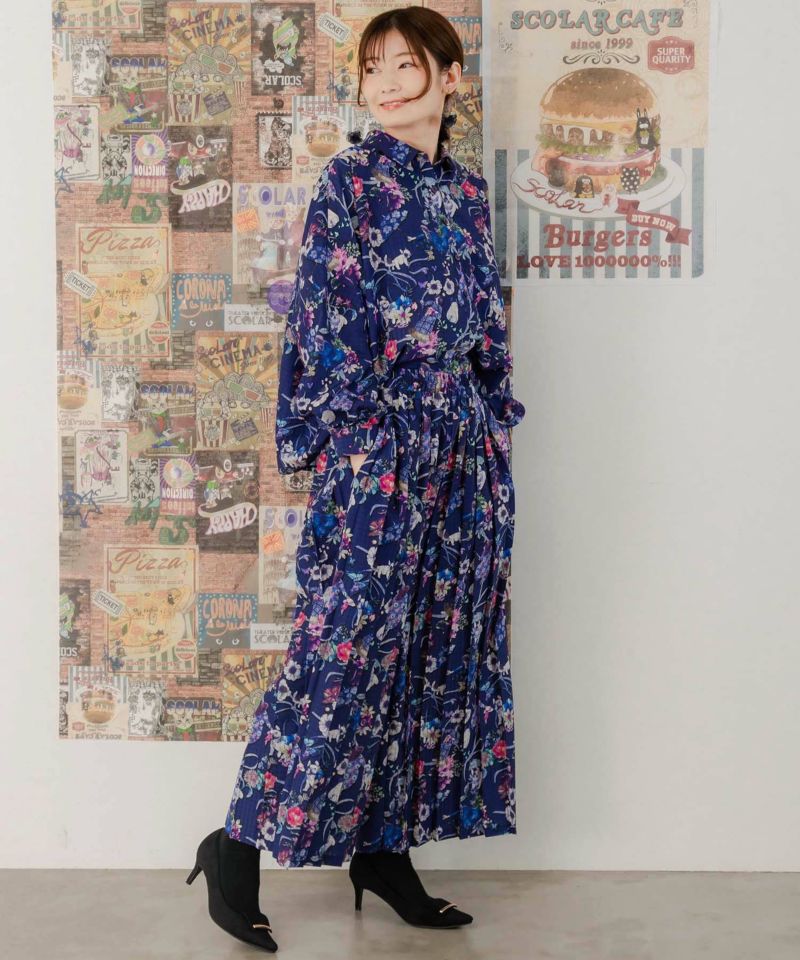 551203：フレンチブルと女の子柄 シアーチェックパンツの通販-ScoLar