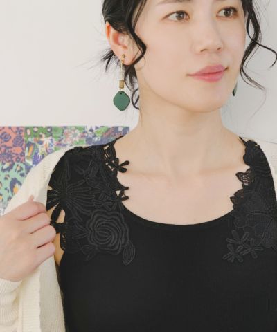 543211：裾レースチュニックの通販-ScoLar