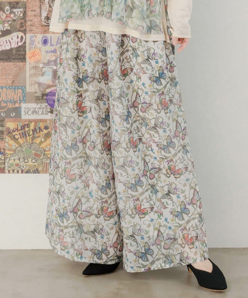 花蝶柄シアーパンツ-1