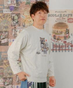 プリーツプリーズ トップス 幻の馬柄 茶系 サイズ3 Tシャツ フリース ロングTシャツ メンズ[品番：RSCM0008518]｜RAiseNsE