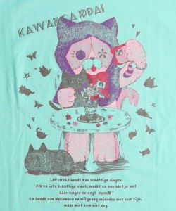 猫丸ラブみの映えニャン柄Tシャツ-16