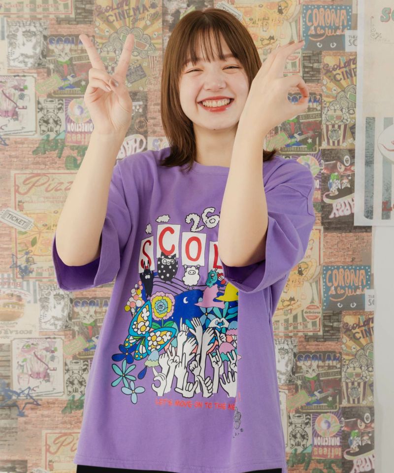 26周年スタート柄 スカラーキャラTシャツ-1