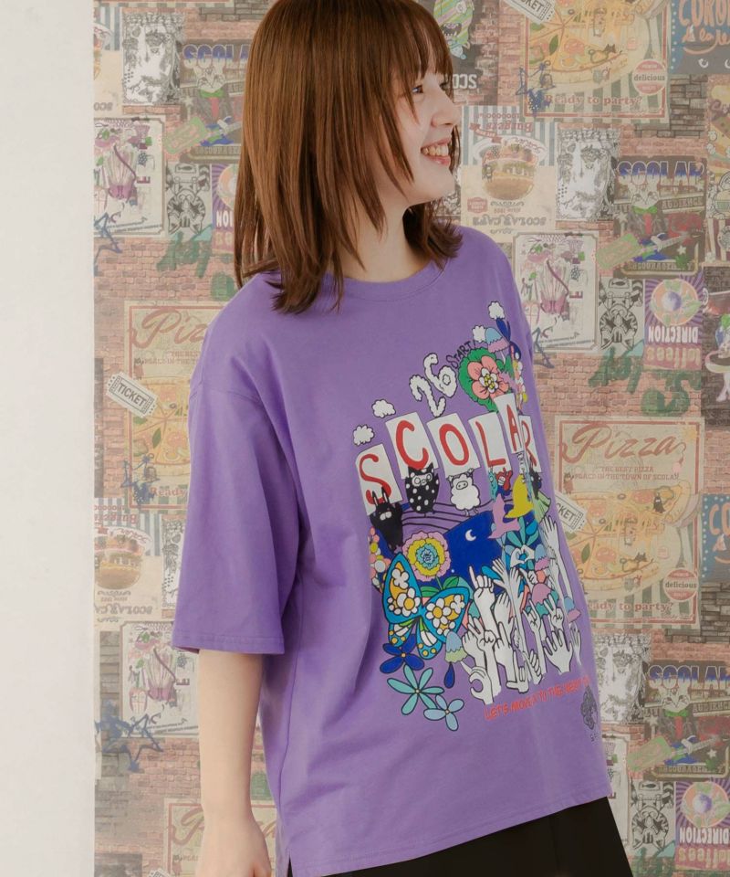 26周年スタート柄 スカラーキャラTシャツ-3
