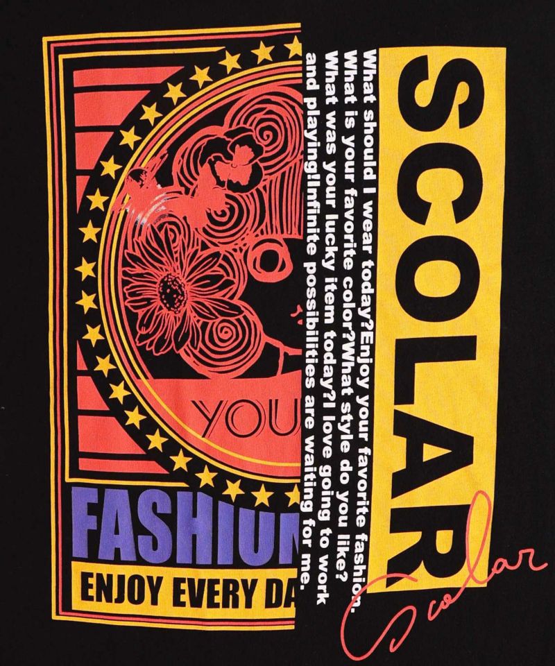 スカラーちゃんロゴ チュール切替Tシャツワンピース-15