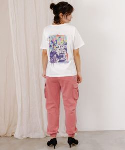 旅先の風景柄 アートプリントTシャツ-4