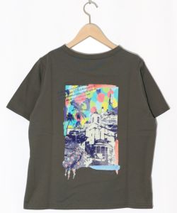 旅先の風景柄 アートプリントTシャツ-13