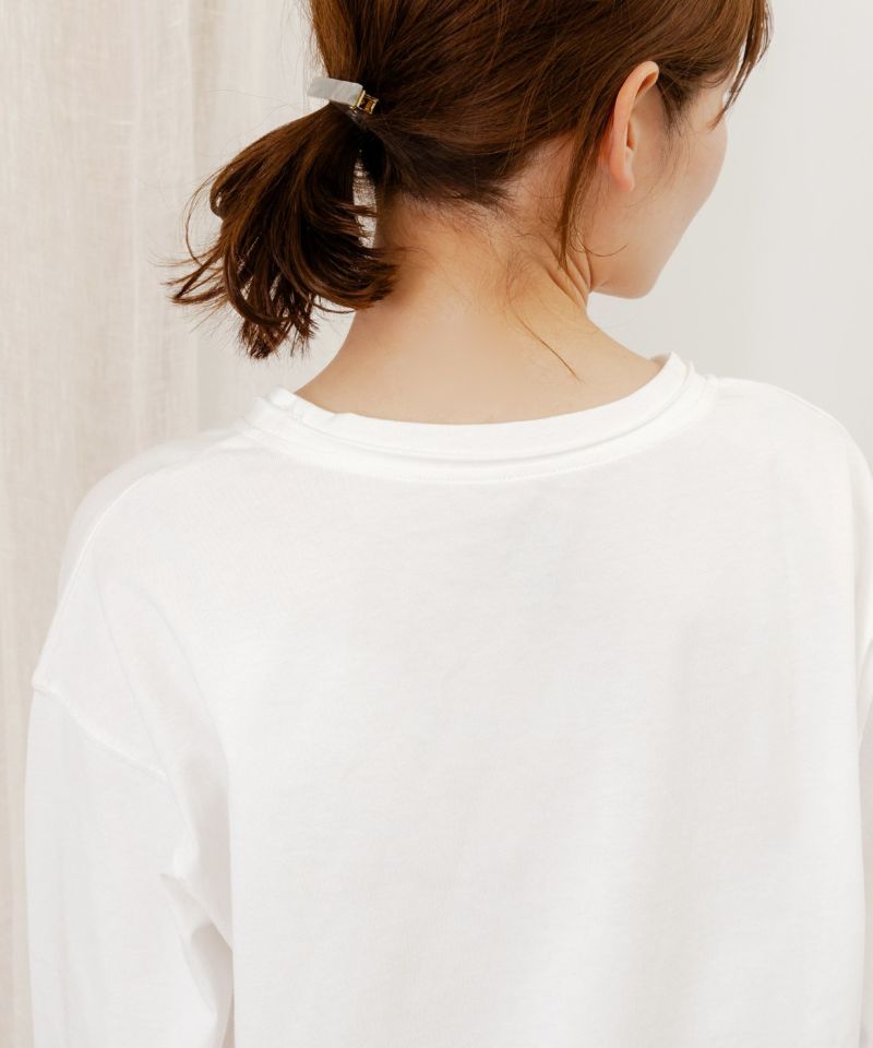 世界を旅するクマとフラミンゴ柄ロングスリーブTシャツ-22