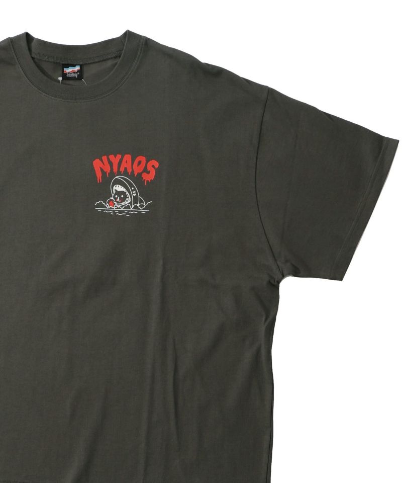NYAOS柄メッシュ切替Tシャツ-24