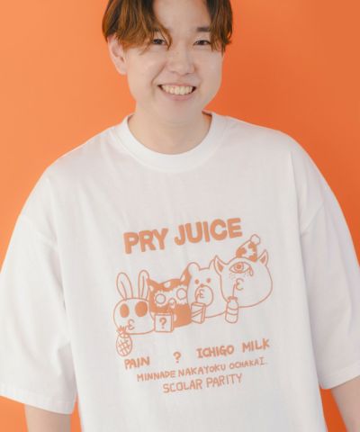 351115：JUICE柄発泡プリントTシャツ
