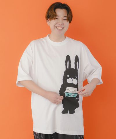 351114：ティッシュ箱ラビルと花粉症ガブ BIG Tシャツ