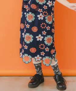 151645：かぎ編み風 花柄レーススカートの通販-ScoLar