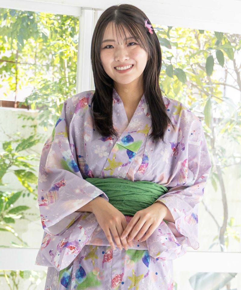 キャラ・クラゲ・ネコ 3柄展開浴衣セット-20