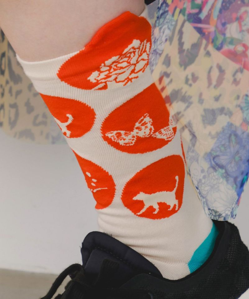 突起付きドット柄ソックス-3