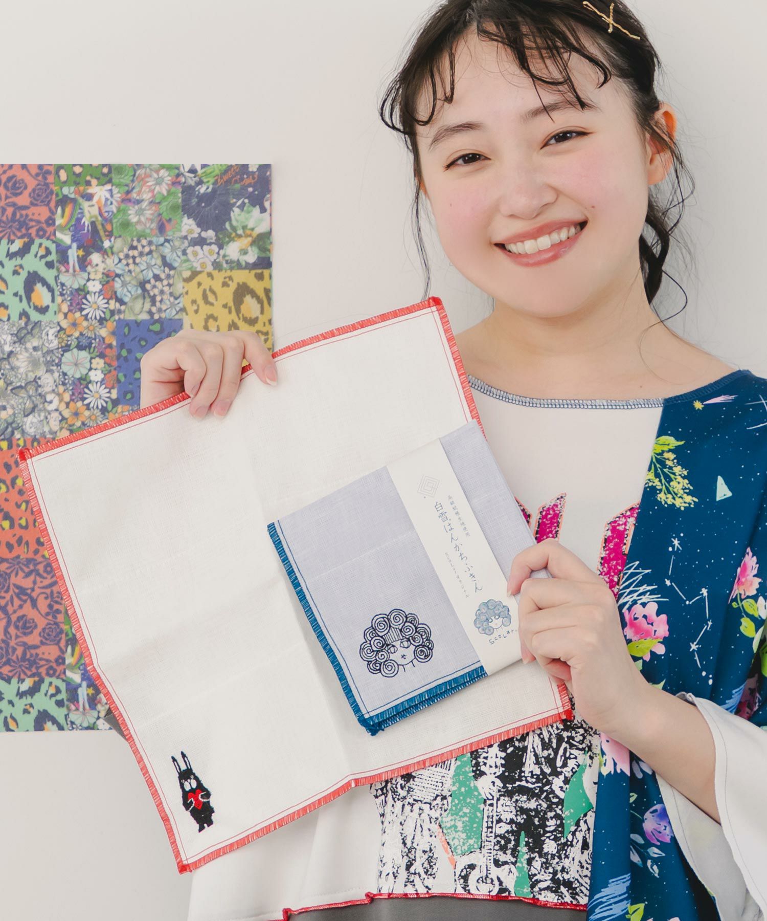 651730：ScoLar刺繍 白雪はんかちふきんの通販-ScoLar 