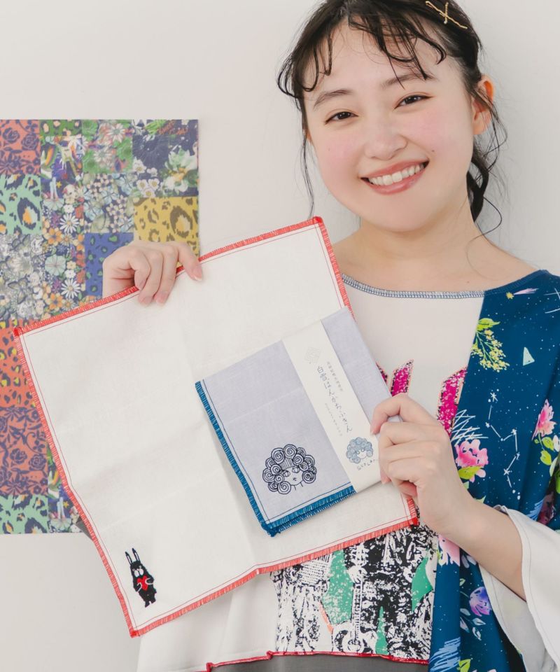 ScoLar刺繍 白雪はんかちふきん-4