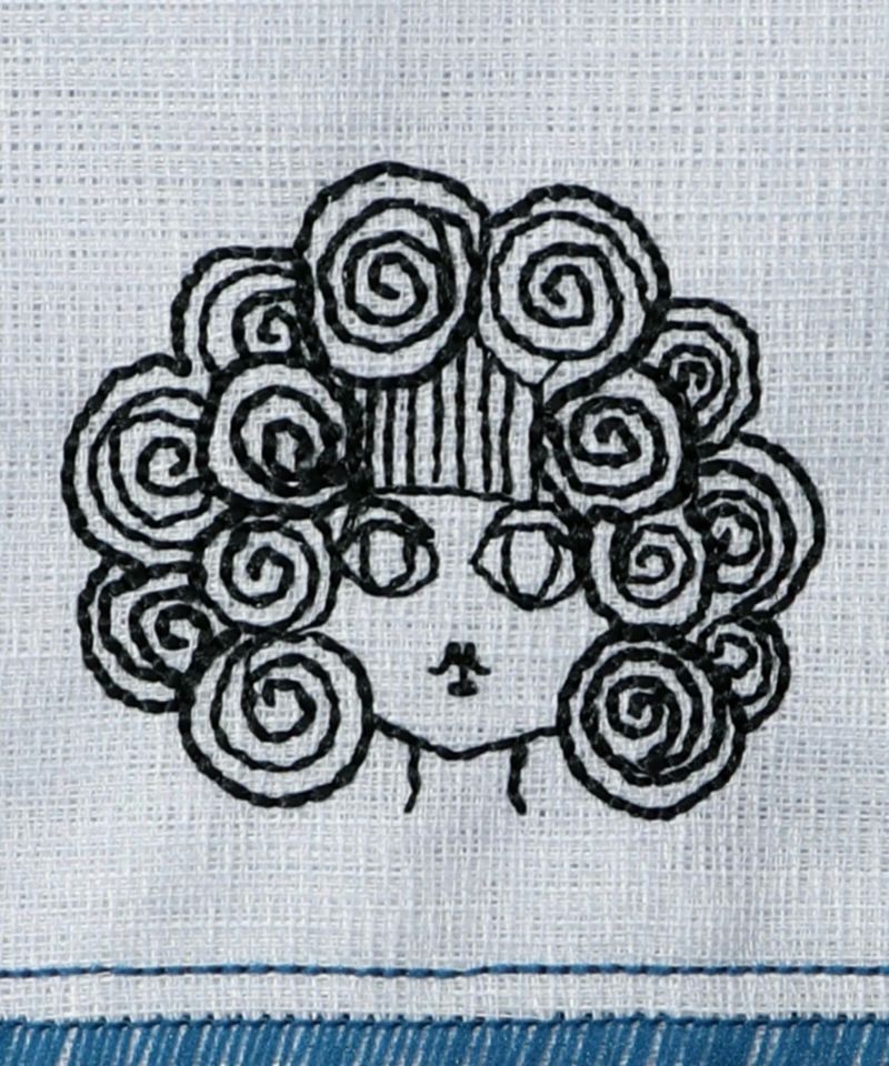 ScoLar刺繍 白雪はんかちふきん-11