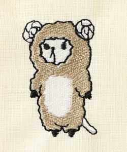 ScoLar刺繍 白雪はんかちふきん-13