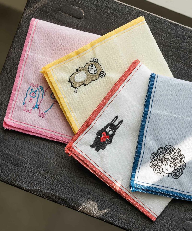 ScoLar刺繍 白雪はんかちふきん-20