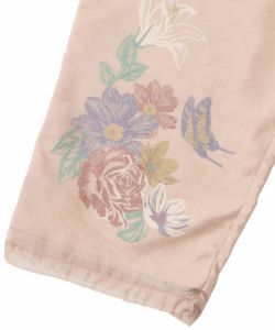 花蝶柄シアー重ねスラックスパンツ-14