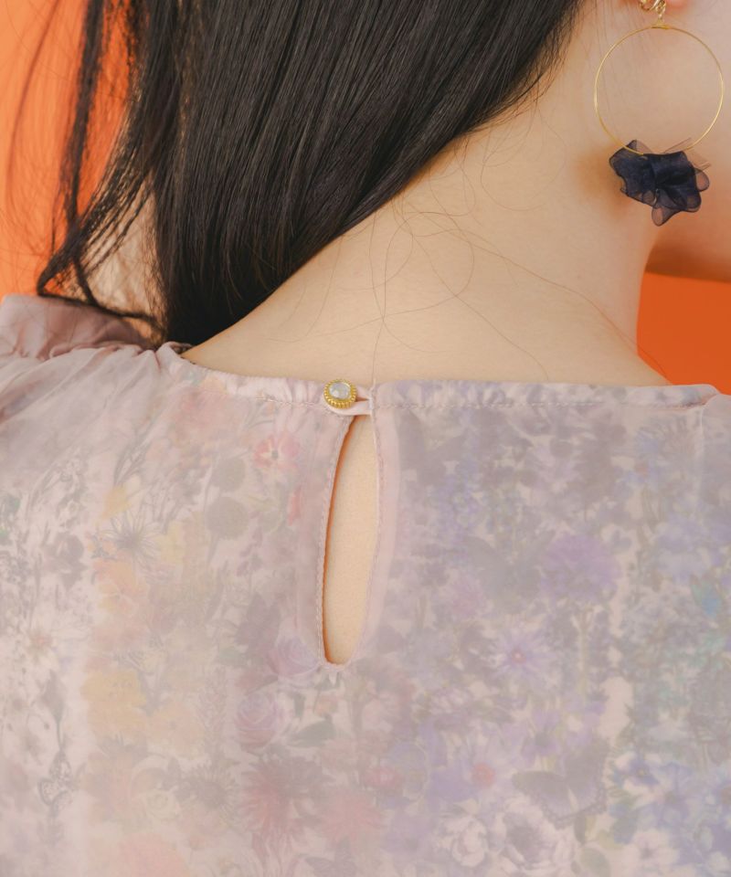蝶花柄シアー重ねプルオーバー-7