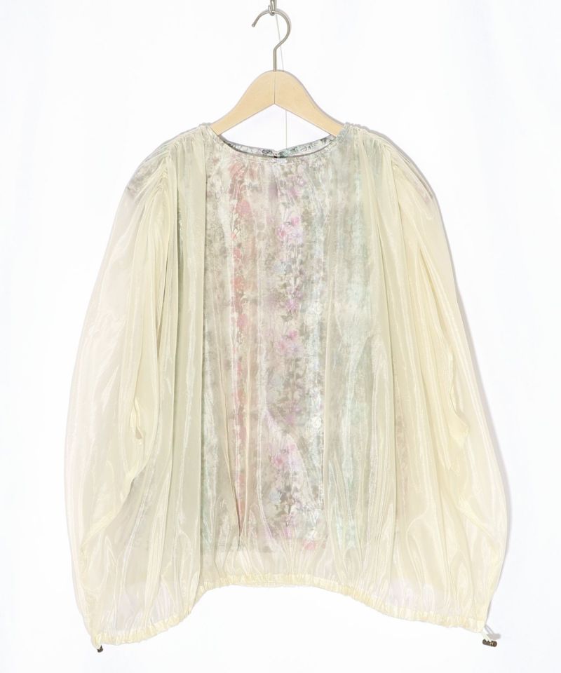 蝶花柄シアー重ねプルオーバー-9