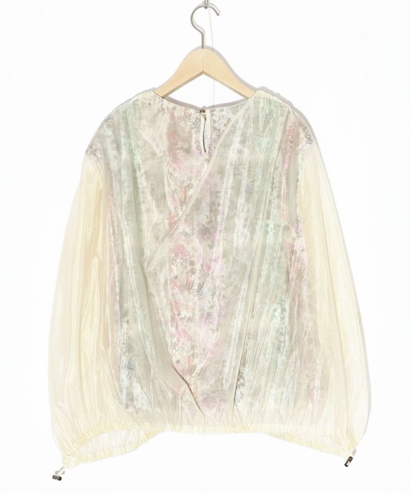 蝶花柄シアー重ねプルオーバー-10