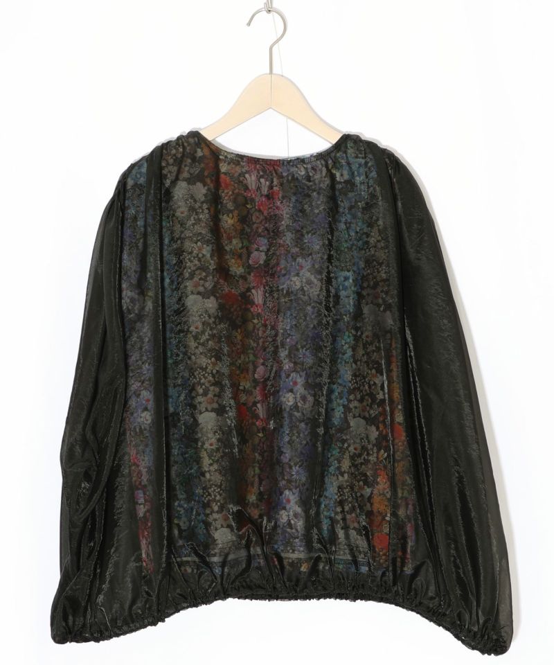 蝶花柄シアー重ねプルオーバー-12