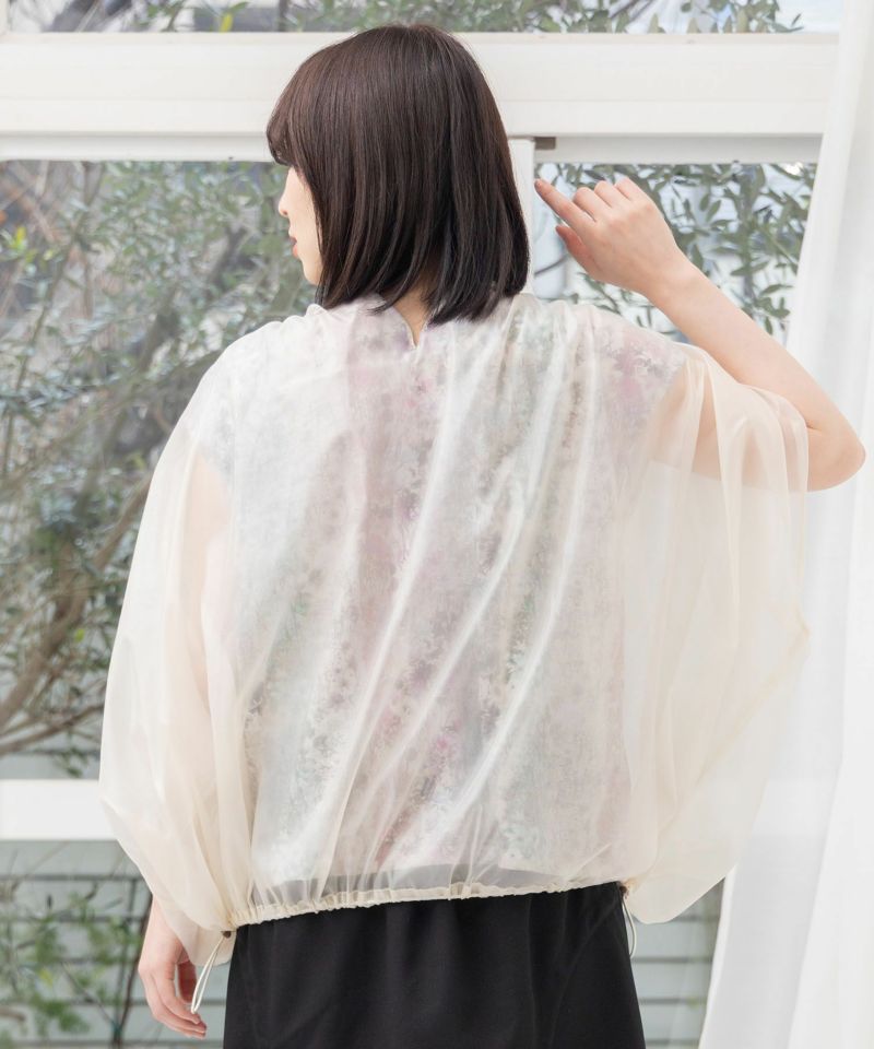 蝶花柄シアー重ねプルオーバー-21