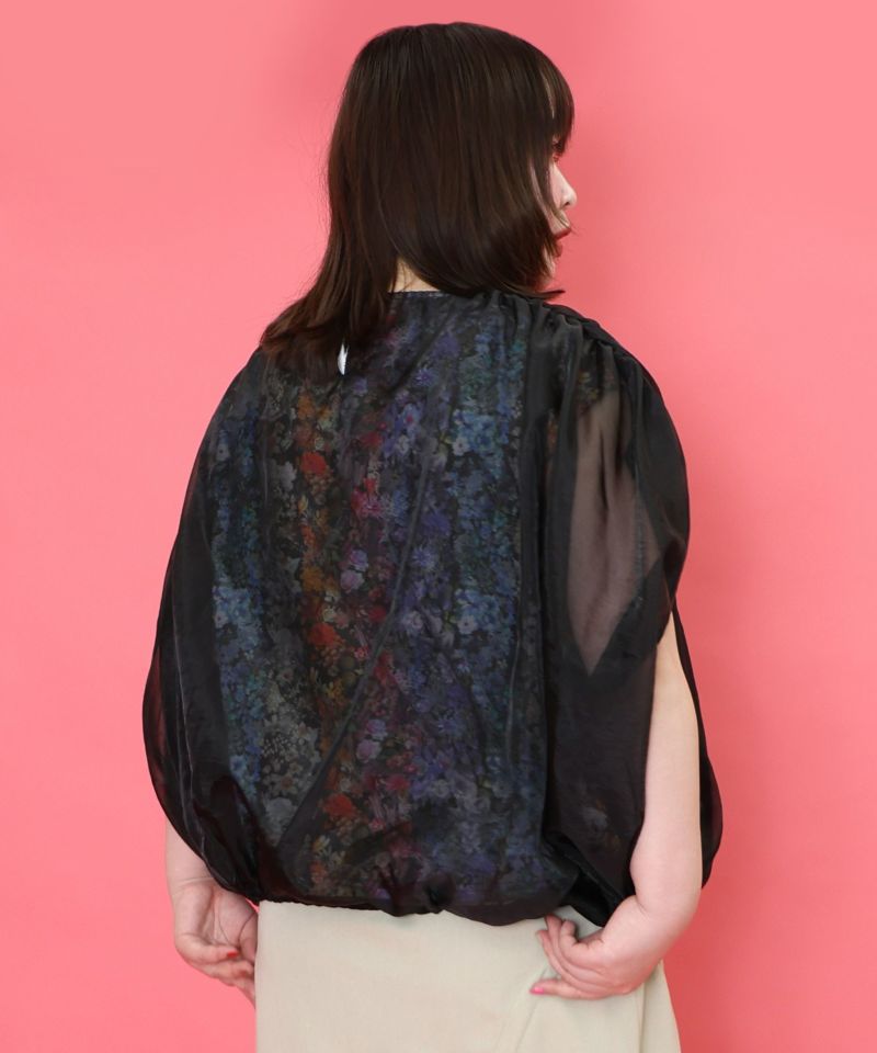 蝶花柄シアー重ねプルオーバー-27