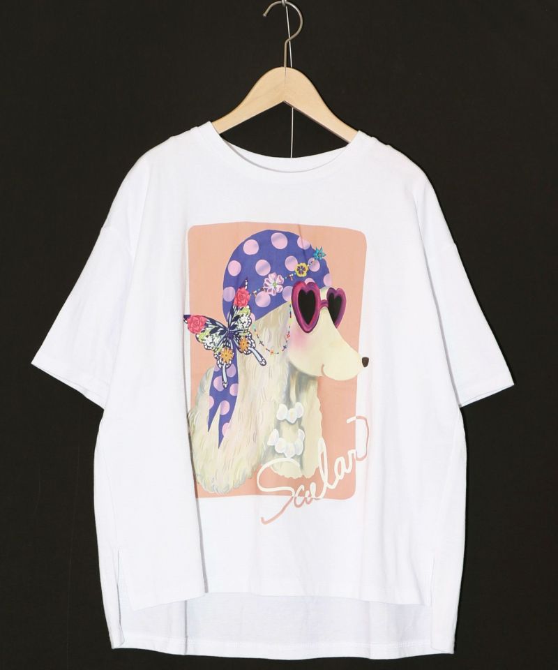 バンダナとサングラスでおめかしワンコ柄Tシャツ-7