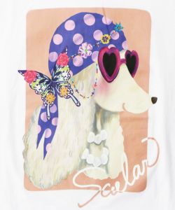 バンダナとサングラスでおめかしワンコ柄Tシャツ-8