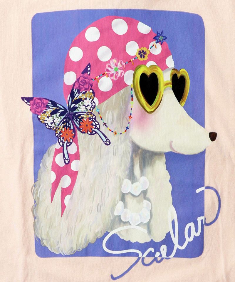 バンダナとサングラスでおめかしワンコ柄Tシャツ-12