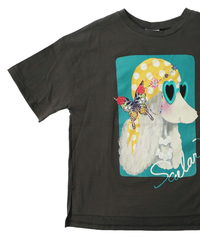 バンダナとサングラスでおめかしワンコ柄Tシャツ-14