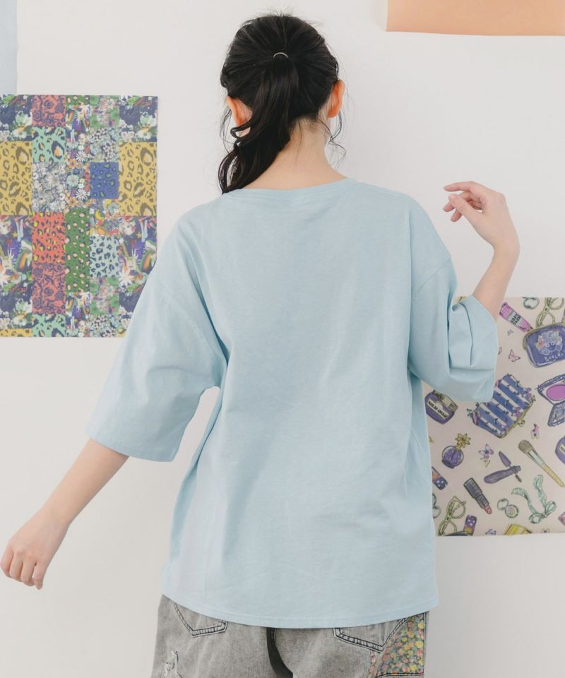 女の子のすきなもの柄Tシャツ-5