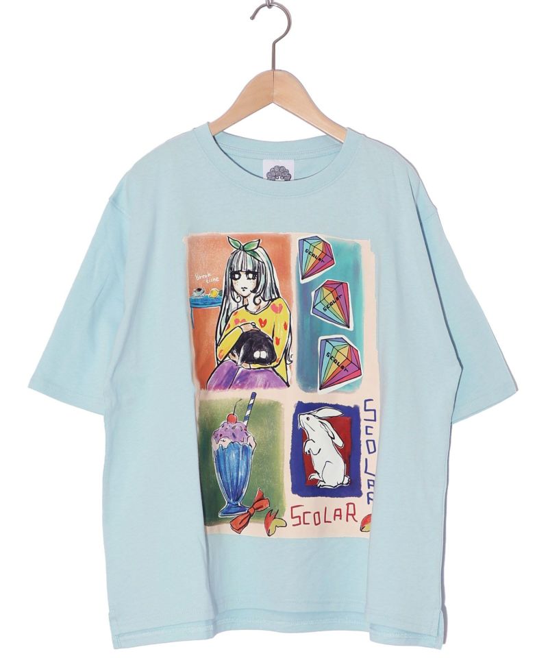 女の子のすきなもの柄Tシャツ-11
