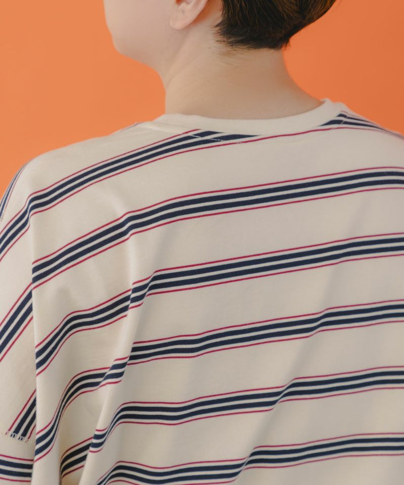 ペン五郎刺繍ボーダーロングスリーブTシャツ-5