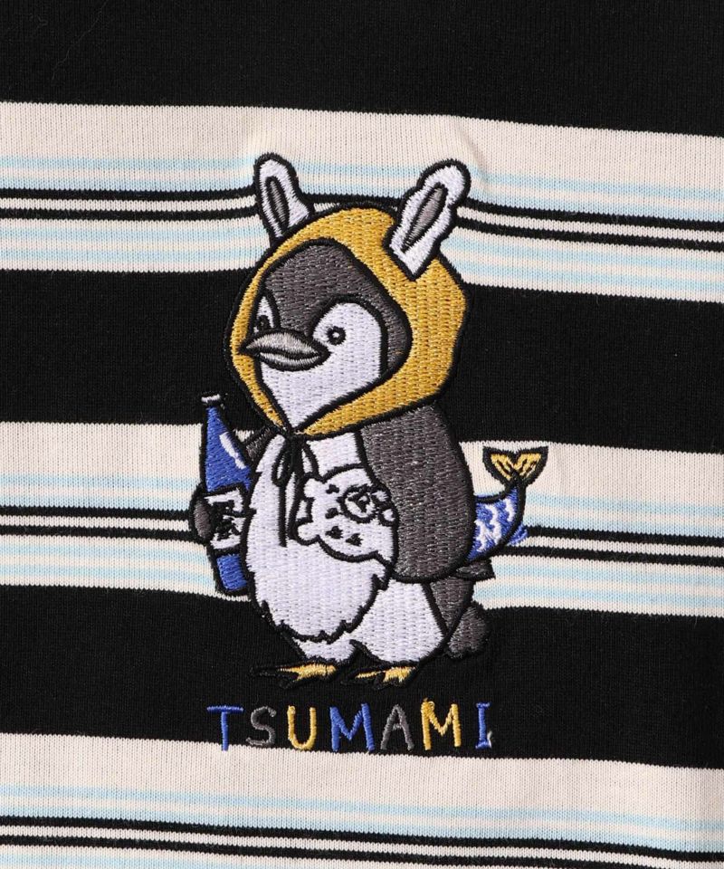 ペン五郎刺繍ボーダーロングスリーブTシャツ-10