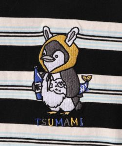 ペン五郎刺繍ボーダーロングスリーブTシャツ-10