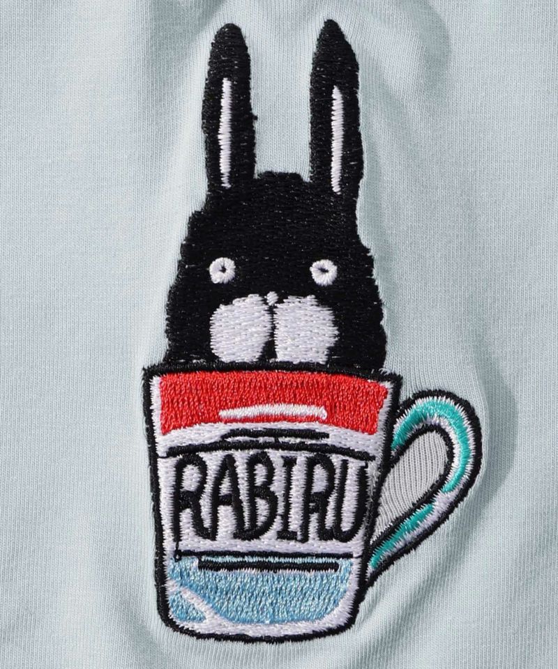 ネコ・ラビル・スカラー刺繍 クリアポーチ付きタンクトップ-8