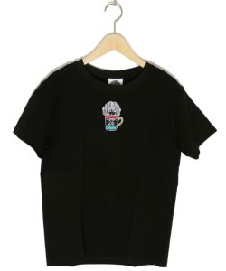 151684：ラビル・ネコ・スカラー刺繍 クリアポーチ付Tシャツの