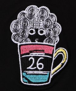 ラビル・ネコ・スカラー刺繍 クリアポーチ付Tシャツ-11