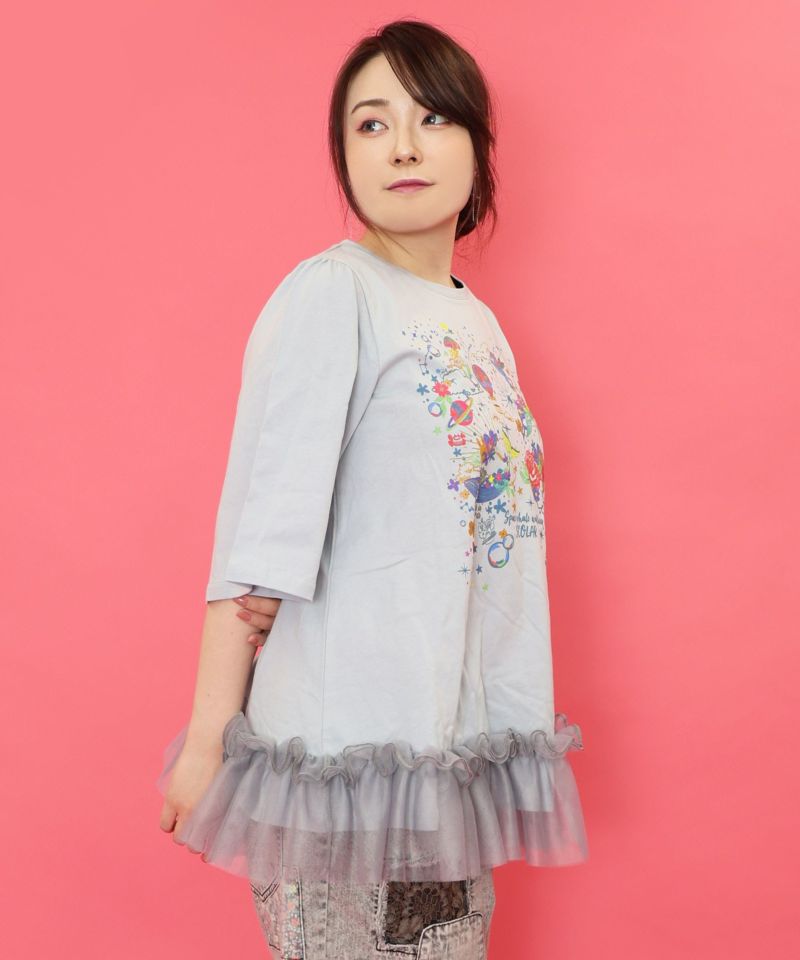 メルヘンラメプリント チュール切替チュニック-19